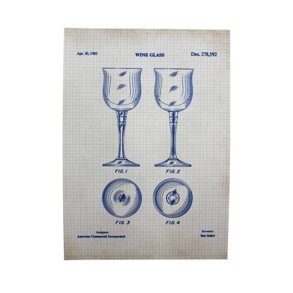 6 BAR Patent Prints 5x7" Wine Beer Keg FREE SHIPPING Antiqued Grid BlueInk Craft - Picture 4 of 11